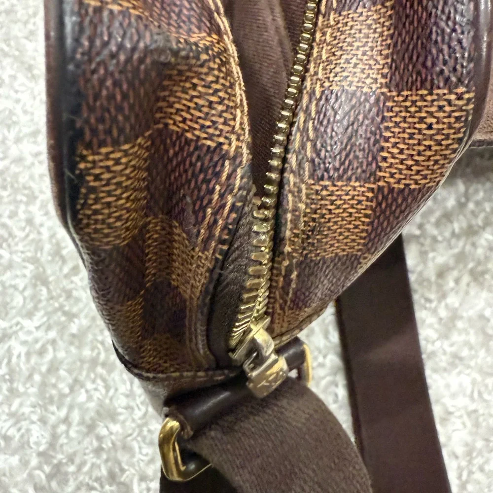 Louis Vuitton Ebene Dark Brown Checkered Messenger Bag
